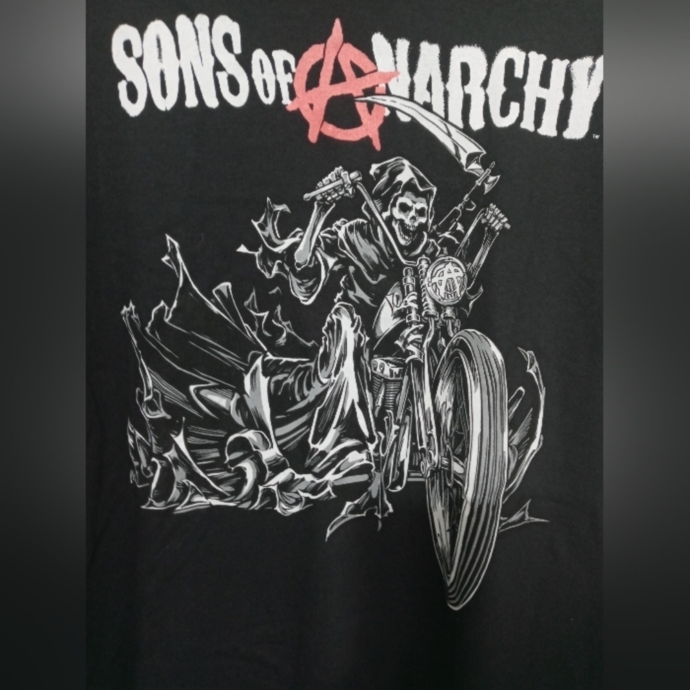 Sons Of Anarchy Road Gear Grim Reaper Biker Short Sleeve T Shirt XL